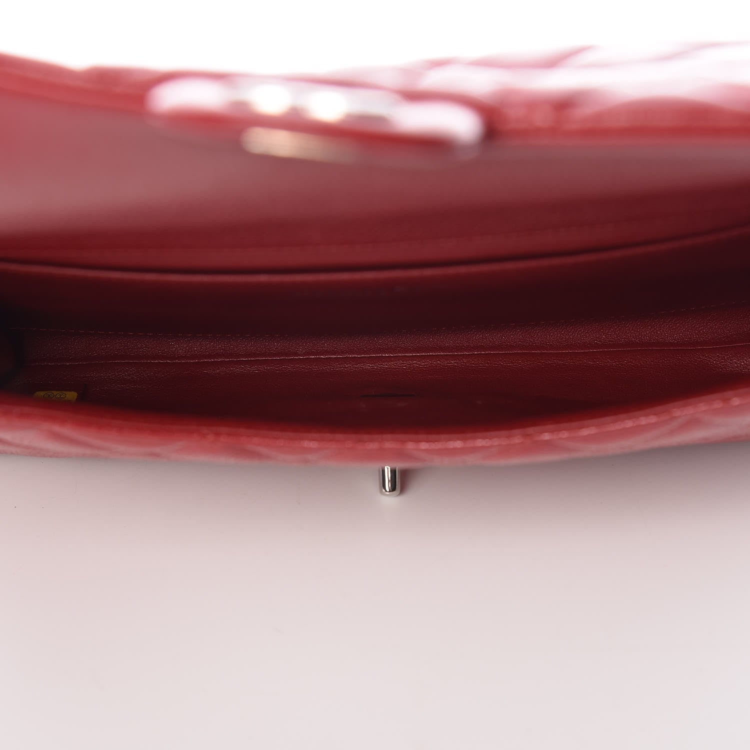 Chanel Caviar Quilted Clutch With Chain Flap Dark Red 5 of 11