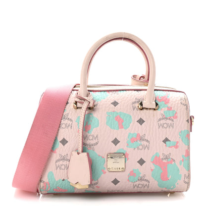 MCM Visetos Floral Leopard Essential Boston Bag Pink 1 of 9