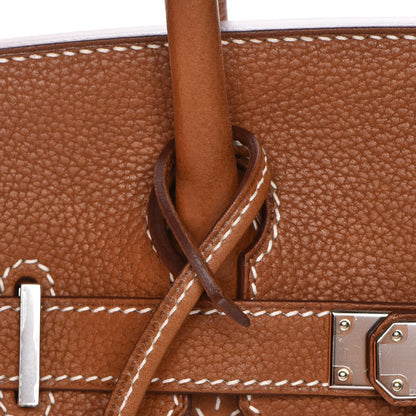 Hermes Natural Barenia Faubourg Birkin 30 Fauve 26 of 33