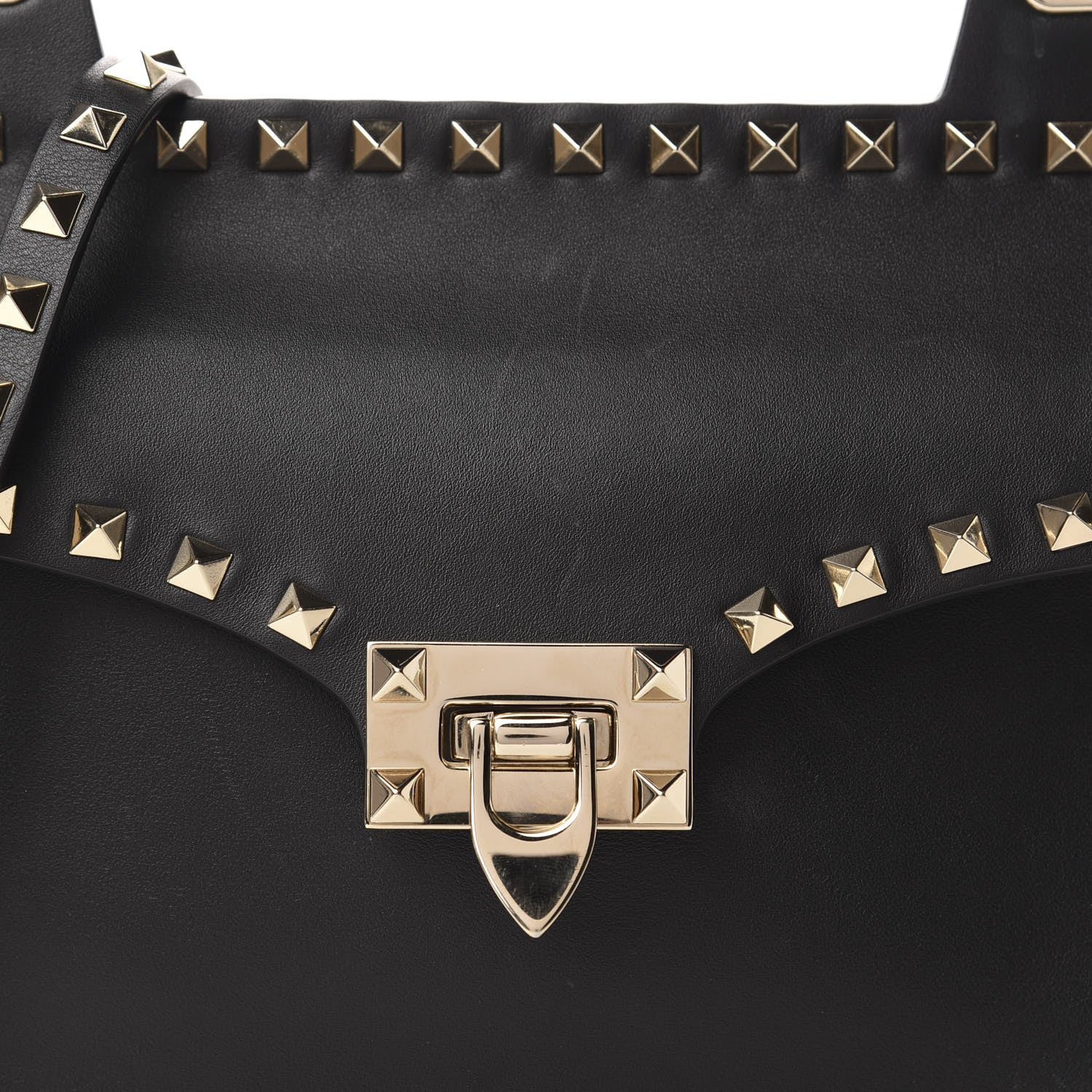 Valentino Garavani Calfskin Rockstud Crossbody Messenger Bag Black 11 of 11