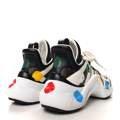 Louis Vuitton X YAYOI KUSUMA Calfskin Dots Monogram Archlight Sneakers White 4 of 8