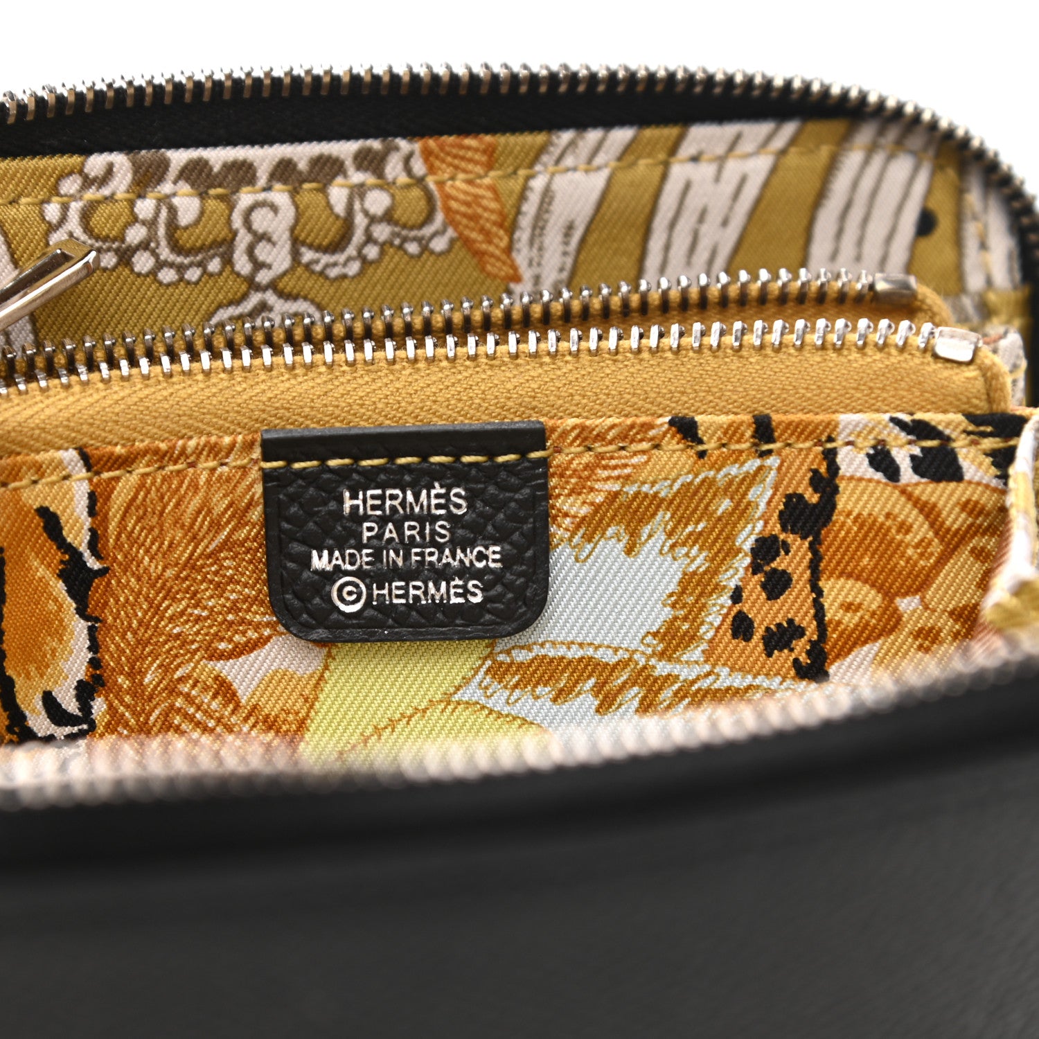 Hermes Epsom Silk'in Compact Wallet Black 6 of 9