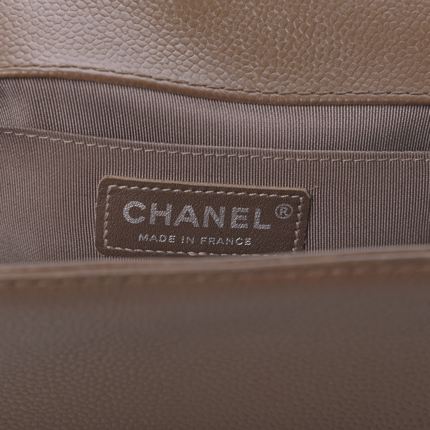 Chanel Caviar Quilted Medium Boy Flap Dark Beige 10 of 13