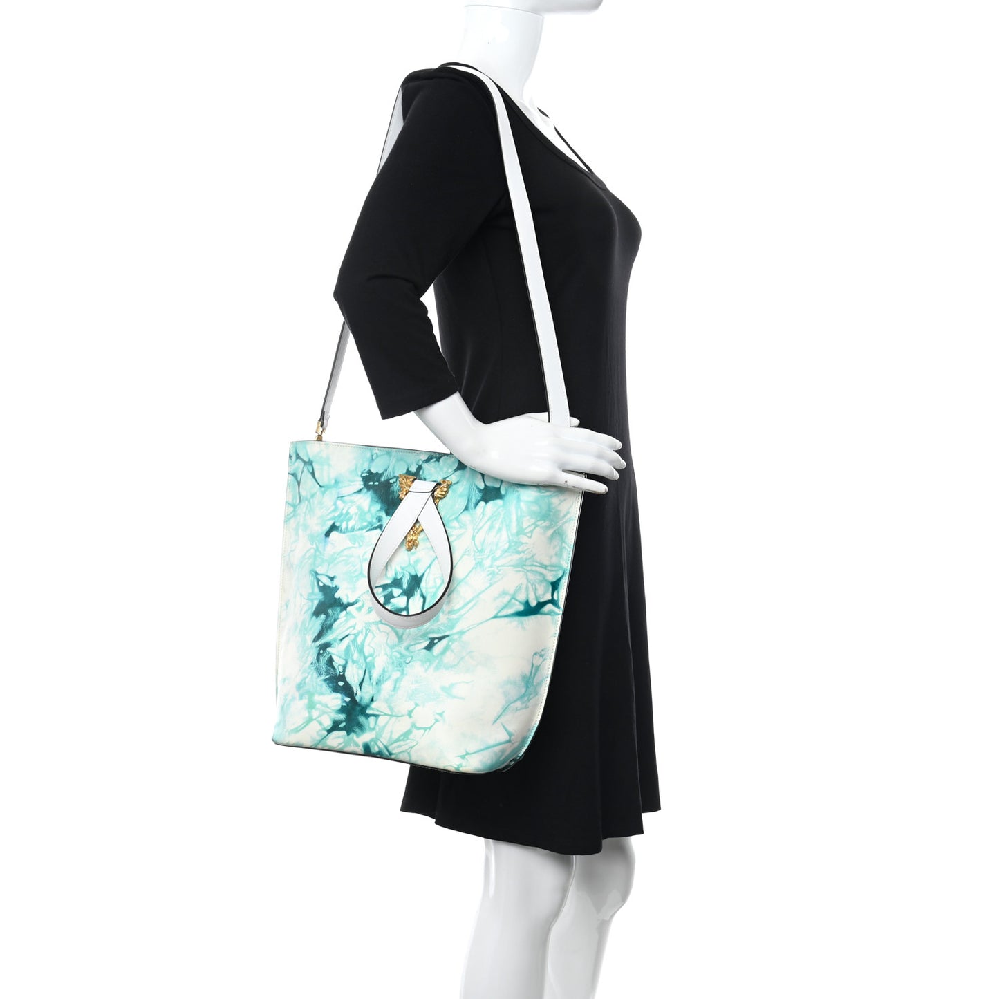 Vitello Large Virtus Bucket Bag Blue White