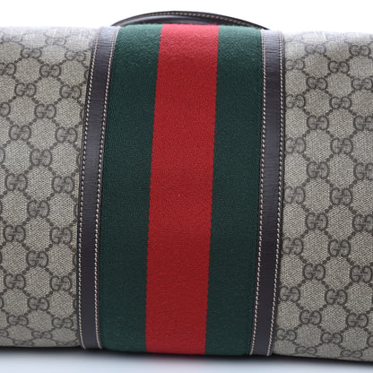Gucci GG Plus Web Carry On Duffle Bag Dark Brown 11 of 13