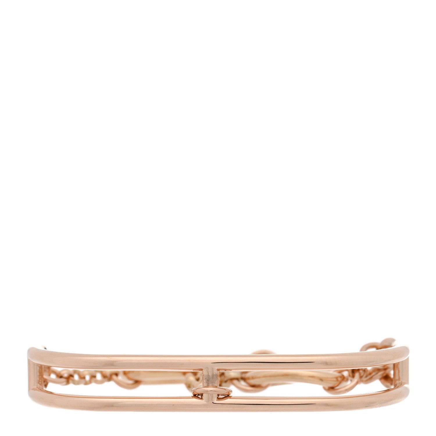 Hermes 18K Rose Gold Diamond Mix and H Cocktail Ring 52 6 4 of 4