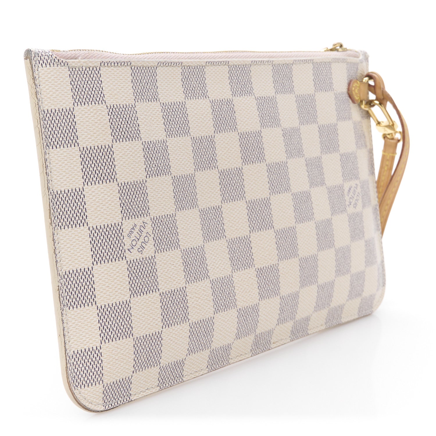 Louis Vuitton Damier Azur Neverfull MM GM Pochette Rose Ballerine 3 of 9