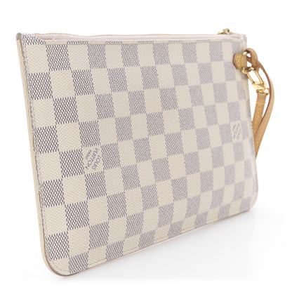 Louis Vuitton Damier Azur Neverfull MM GM Pochette Rose Ballerine 3 of 9