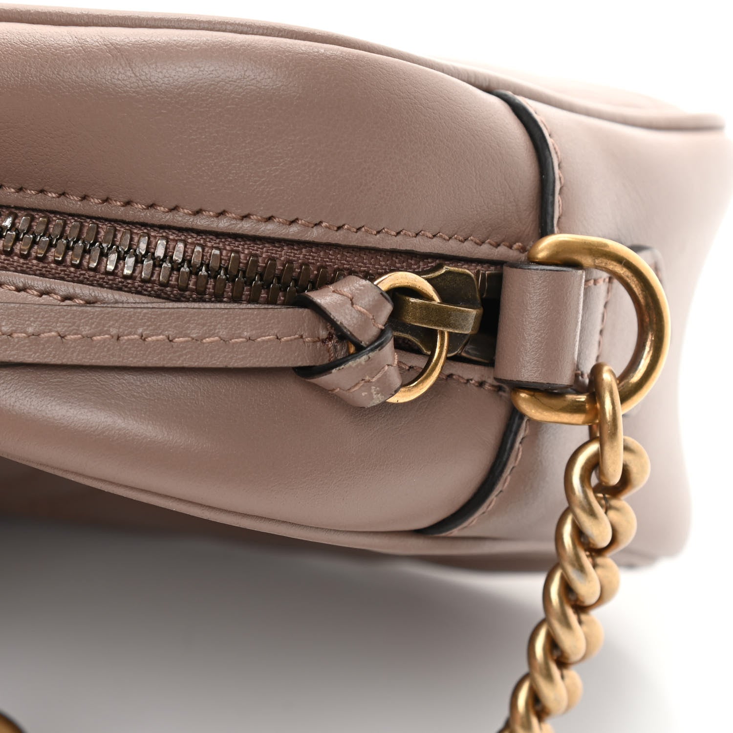 Gucci Calfskin Matelasse Small GG Marmont Chain Shoulder Bag Porcelain Rose 13 of 13