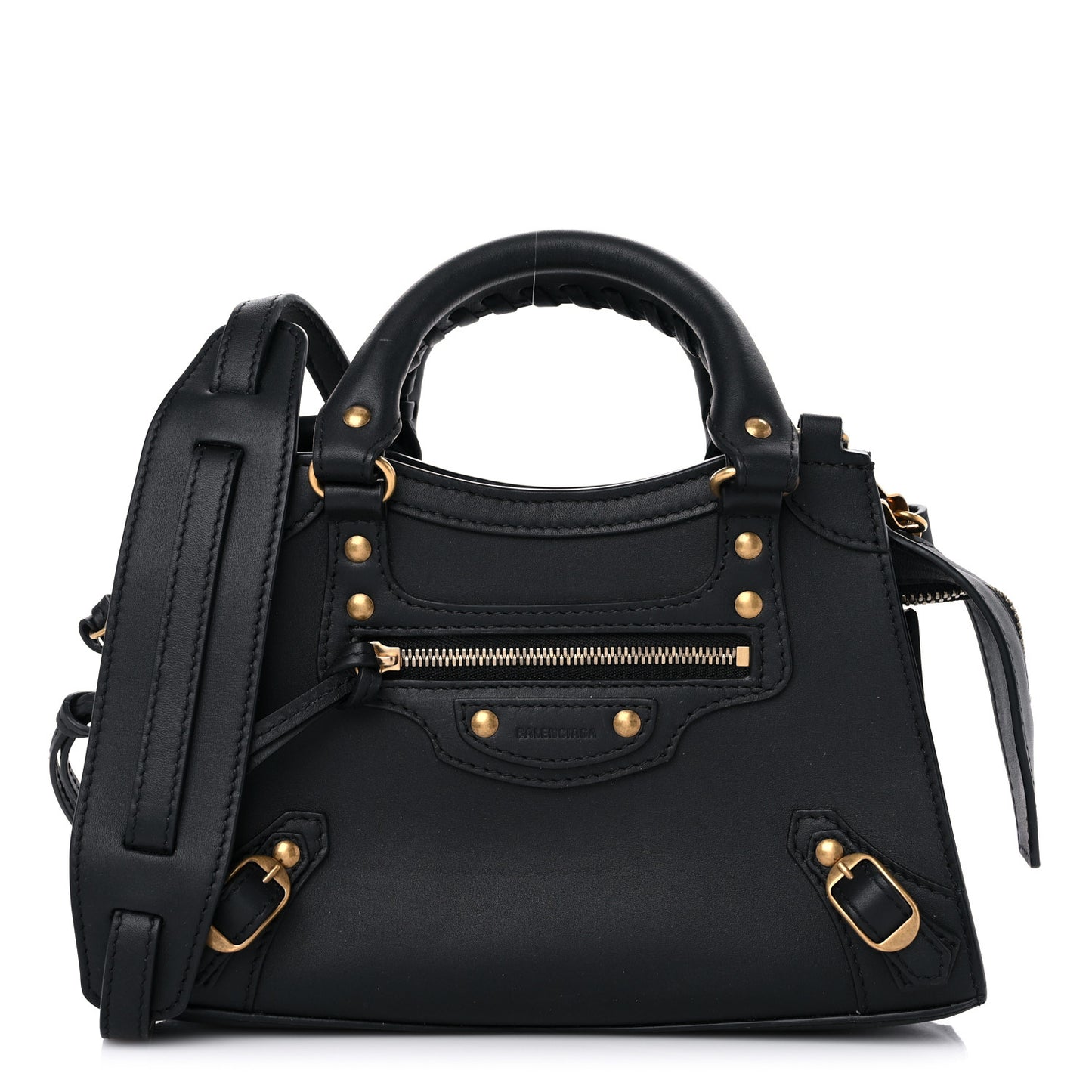 Smooth Calfskin Neo Classic Gold Hardware Mini City Black
