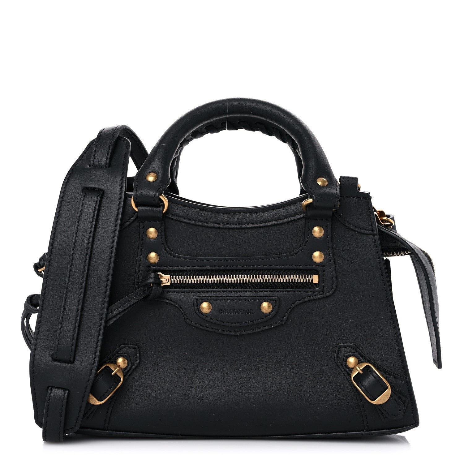Balenciaga Smooth Calfskin Neo Classic Gold Hardware Mini City Black 1 of 10