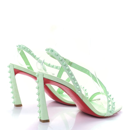 Christian Louboutin Suede Rosa Condorapik 85 Spike Sandals 38.5 Studio Green 4 of 8