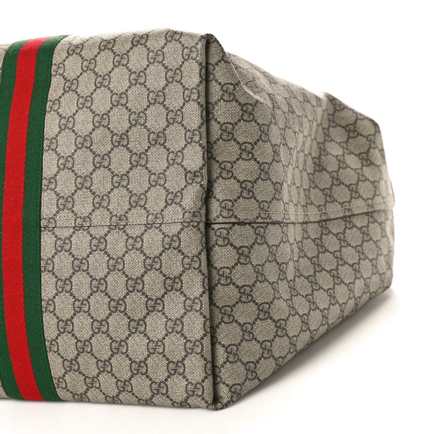 Gucci Tender GG Supreme Monogram Textured Dollar Calfskin Web Medium Jackie 1961 Crossbody Bag Beige Ebony New Acero 8 of 8