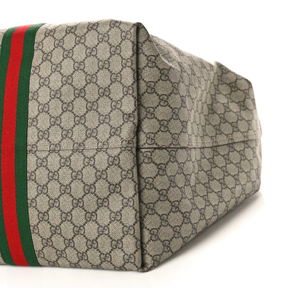 Gucci Tender GG Supreme Monogram Textured Dollar Calfskin Web Medium Jackie 1961 Crossbody Bag Beige Ebony New Acero 8 of 8