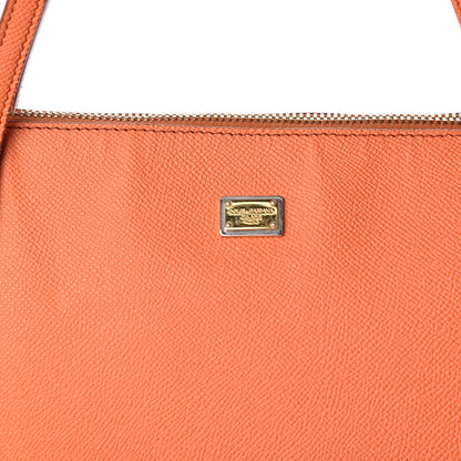 Dolce & Gabbana Textured Calfskin Miss Escape Tote Orange 11 of 12