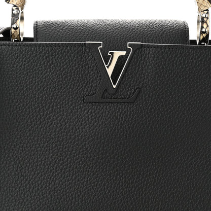 Louis Vuitton Taurillon Snakeskin Capucines PM Black 7 of 9