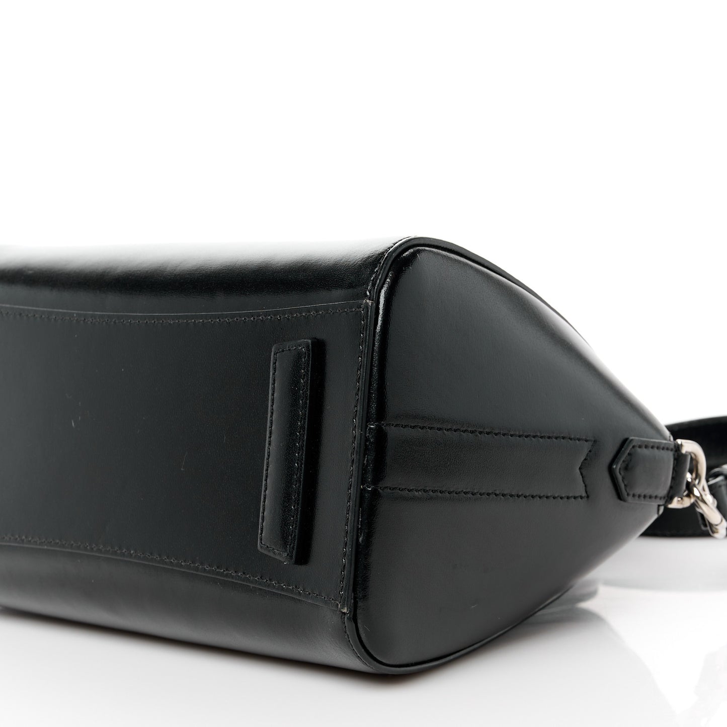 Shiny Lord Calfskin Mini Antigona Black