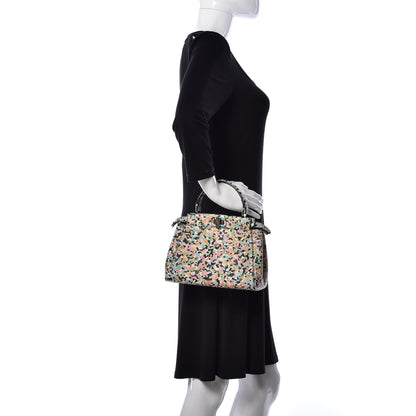 Fendi Vitello Seta Plexiglass Granite Mini Peekaboo Iconic Satchel Multicolor 3 of 15