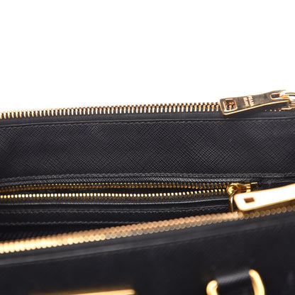 Prada Saffiano Small Galleria Double Zip Tote Black 7 of 16
