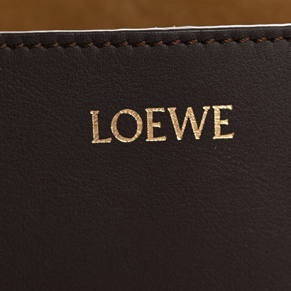 Loewe Calfskin Suede Medium Puzzle Fold Tote Chocolate Tan 6 of 10