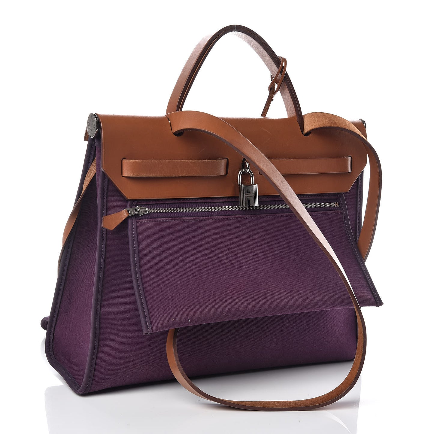 Vache Hunter Toile Herbag Zip 31 PM Fauve Cassis