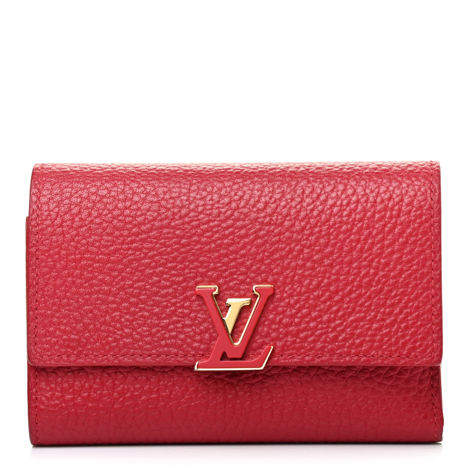 Louis Vuitton Taurillon Capucines Compact Wallet Rubis 1 of 7