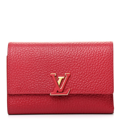 Louis Vuitton Taurillon Capucines Compact Wallet Rubis 1 of 7