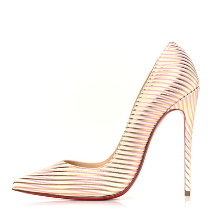 Christian Louboutin Calfskin RayOfLight So Kate 120 Pumps 37.5 Snow Oro 1 of 9