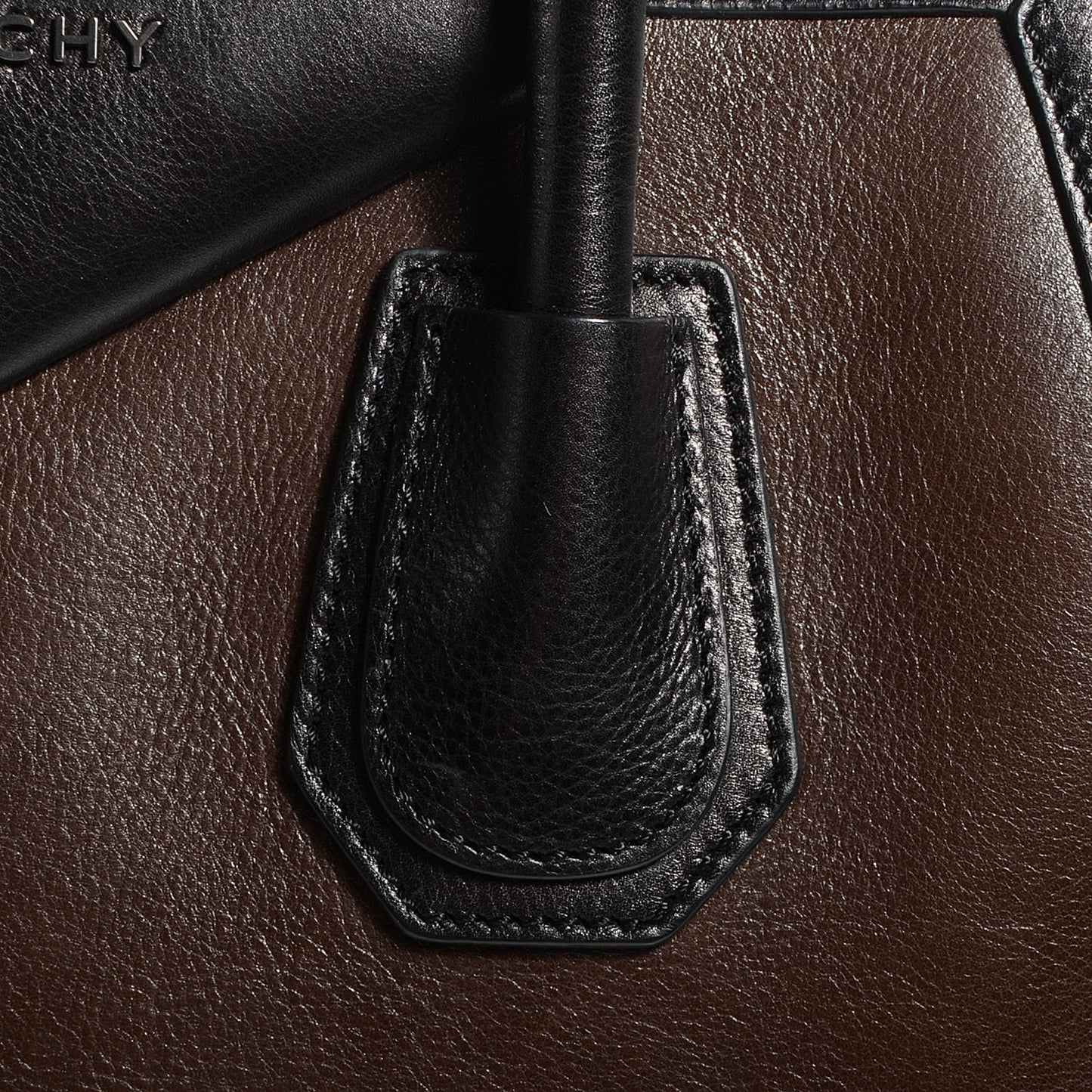 Calfskin Medium Bi-Color Antigona Brown Black