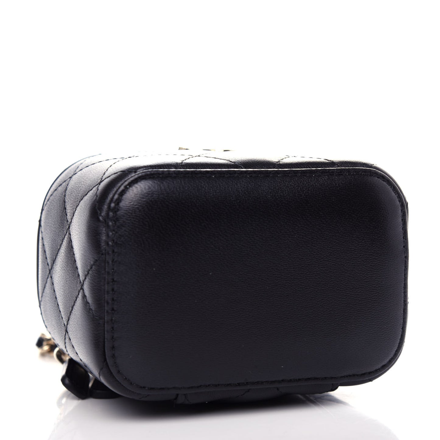 Lambskin Quilted My Chanel Lady Vanity Case With Chain Black