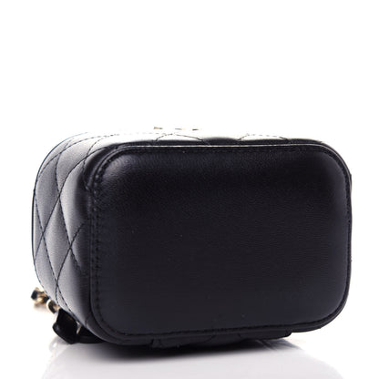 Chanel Lambskin Quilted My Chanel Lady Vanity Case With Chain Black 4 of 11