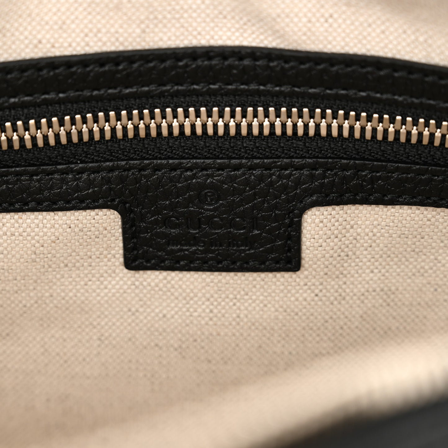 Piuma Calfskin Jumbo GG Embossed Medium Messenger Bag Black