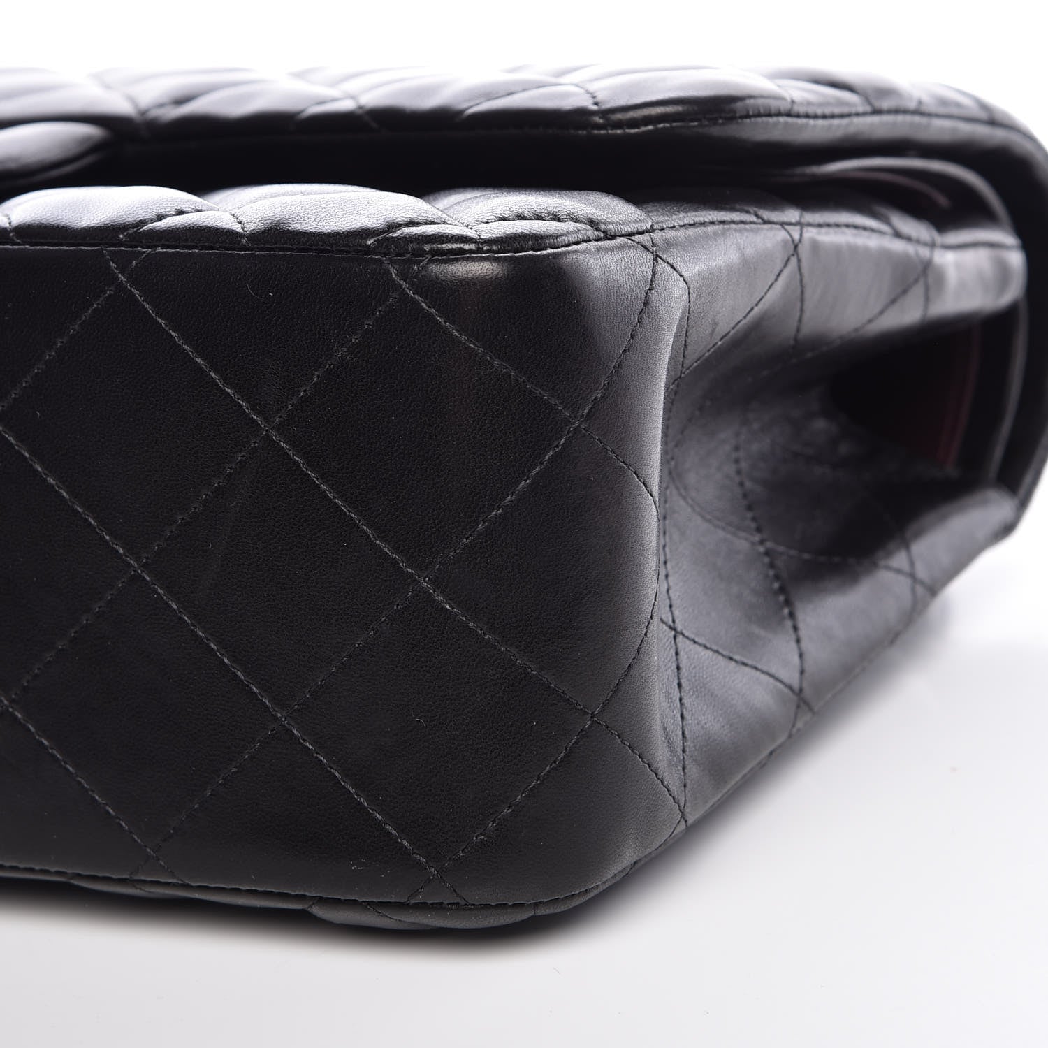 Chanel Lambskin Quilted Jumbo Double Flap Black 9 of 10