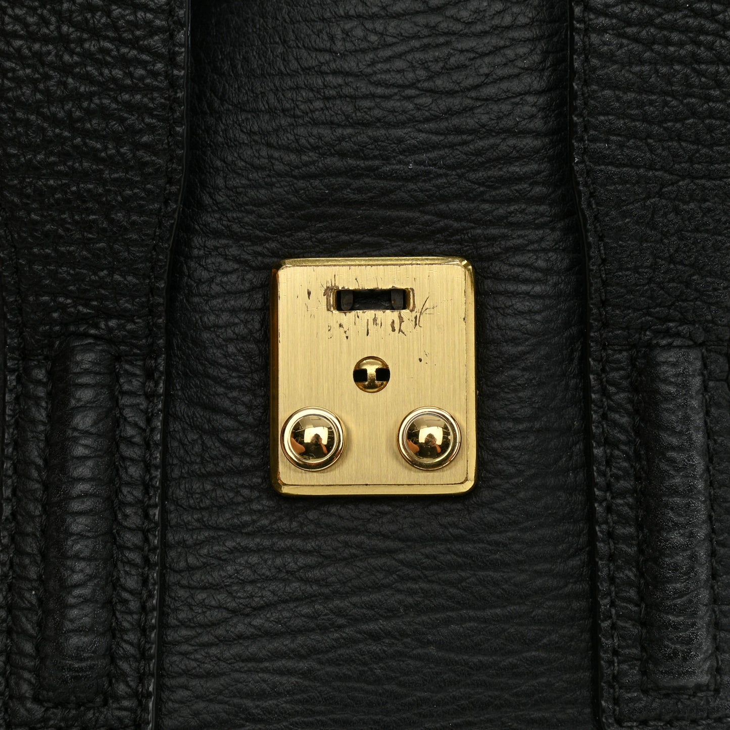 Textured Calfskin Mini Pashli Satchel Black