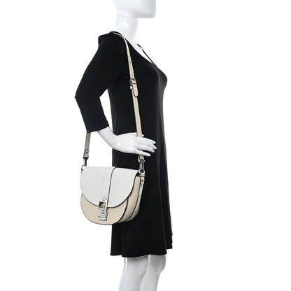 Proenza Schouler Calfskin PS11 Medium Saddle Bag Optical White Clay 2 of 8