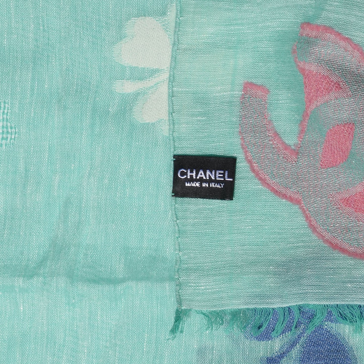 Linen Cotton Wool CC Clover Scarf Green