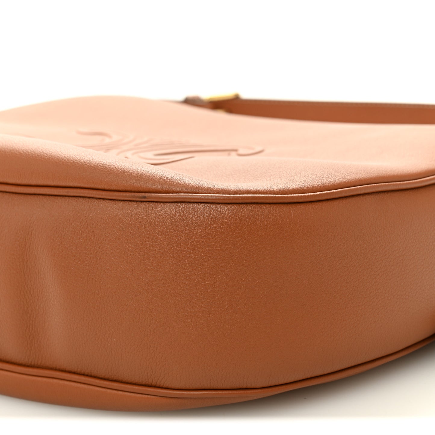 Supple Calfskin Medium Triomphe Heloise Shoulder Bag Tan