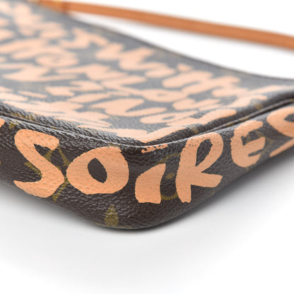 Louis Vuitton Monogram Graffiti Pochette Accessories Peach 9 of 11
