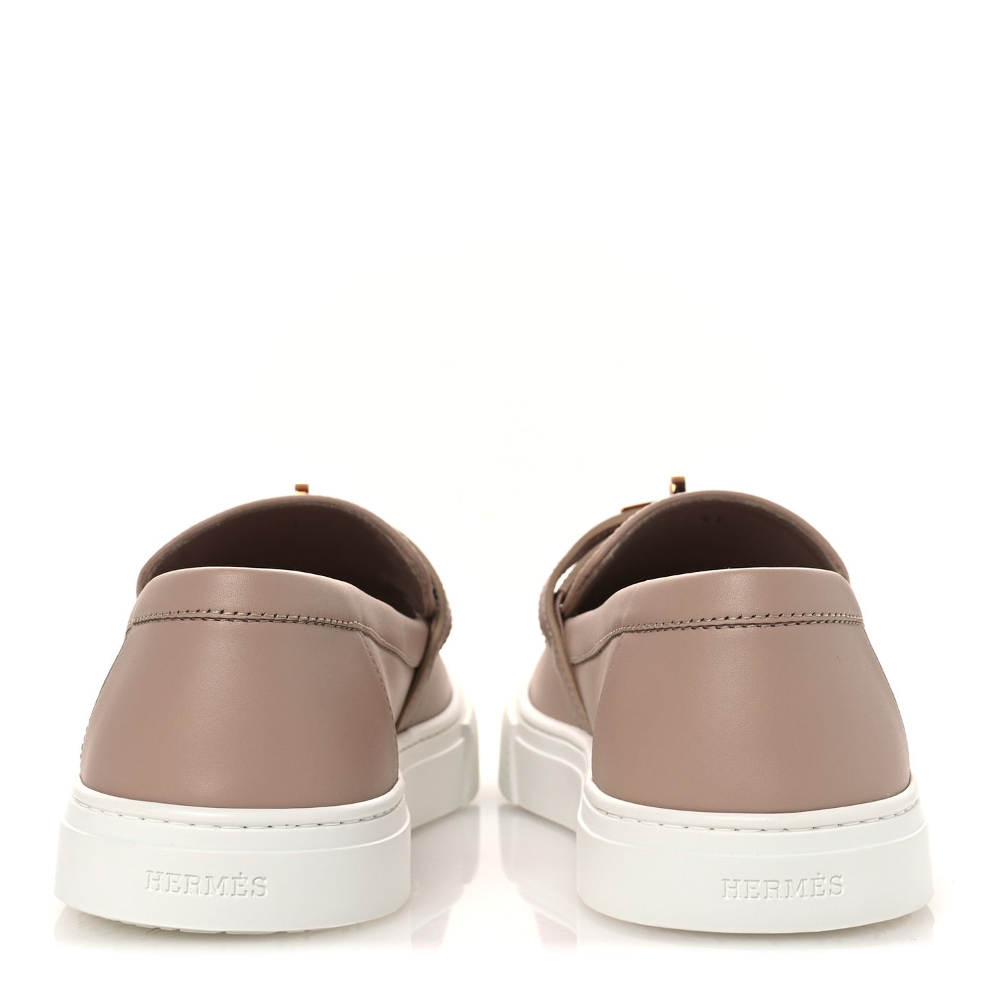 Calfskin Game Slip On Sneakers 41 Beige Nude