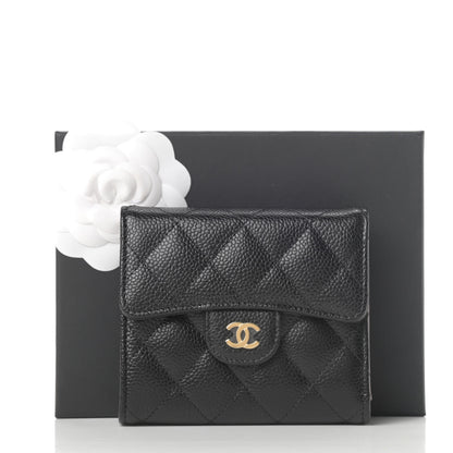 Chanel Caviar Quilted Compact Flap Wallet Black 9 of 9
