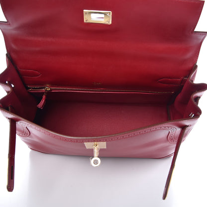 Hermes Tadelakt Ghillies Kelly 32 Rubis 8 of 39