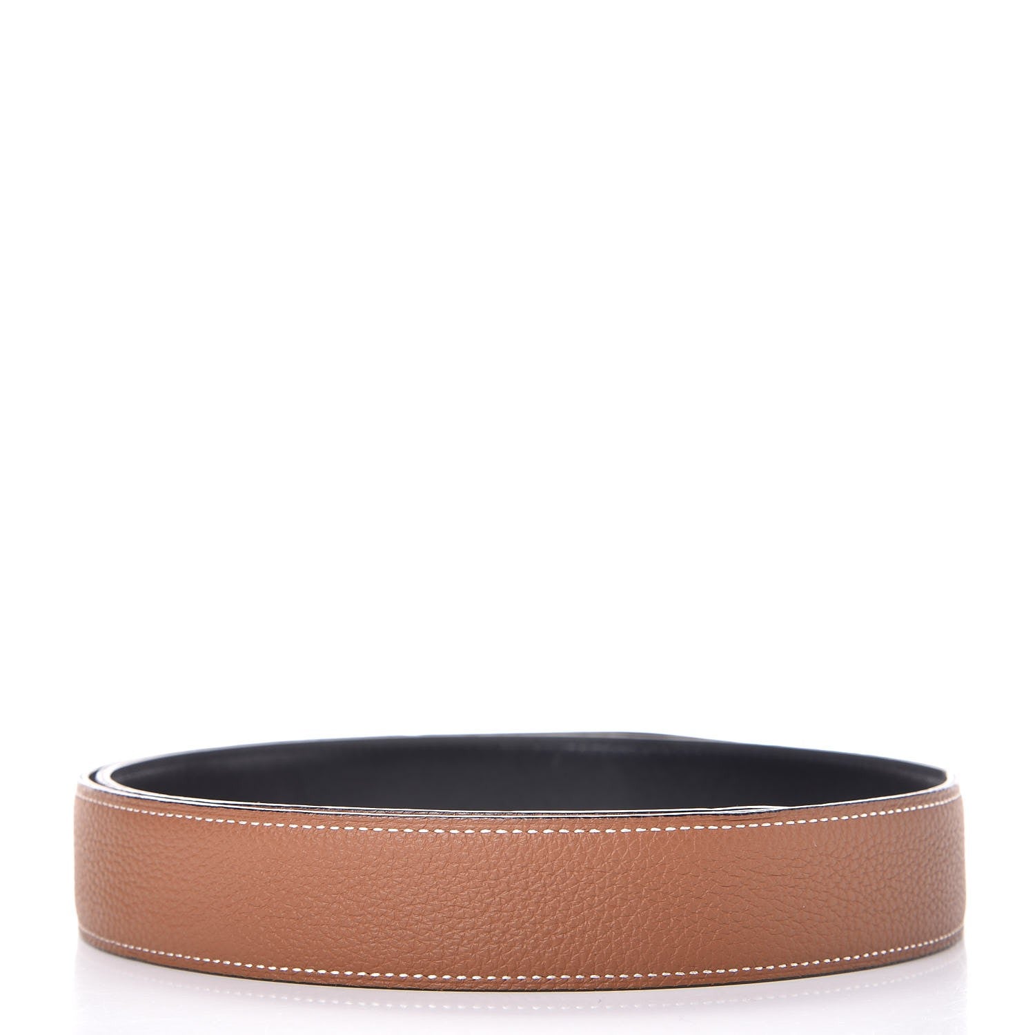 Hermes Box Togo 32mm Belt Strap 85 Black Gold 2 of 6