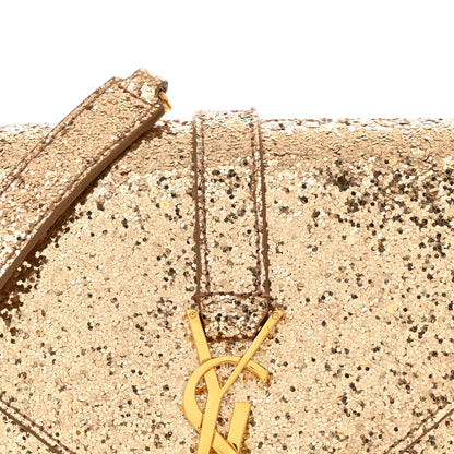Saint Laurent Glitter Monogram Galactica Satchel Gold 8 of 12