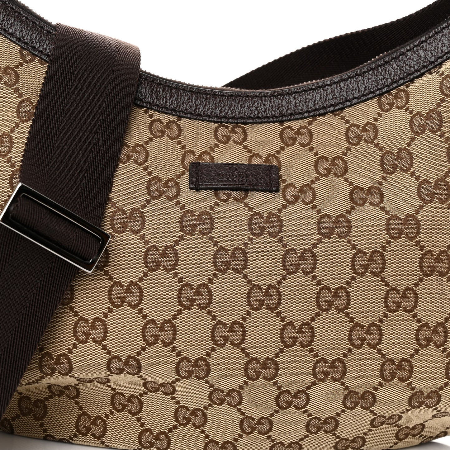 Monogram Medium Half Moon Hobo Dark Brown