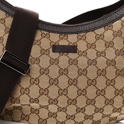 Gucci Monogram Medium Half Moon Hobo Dark Brown 7 of 9