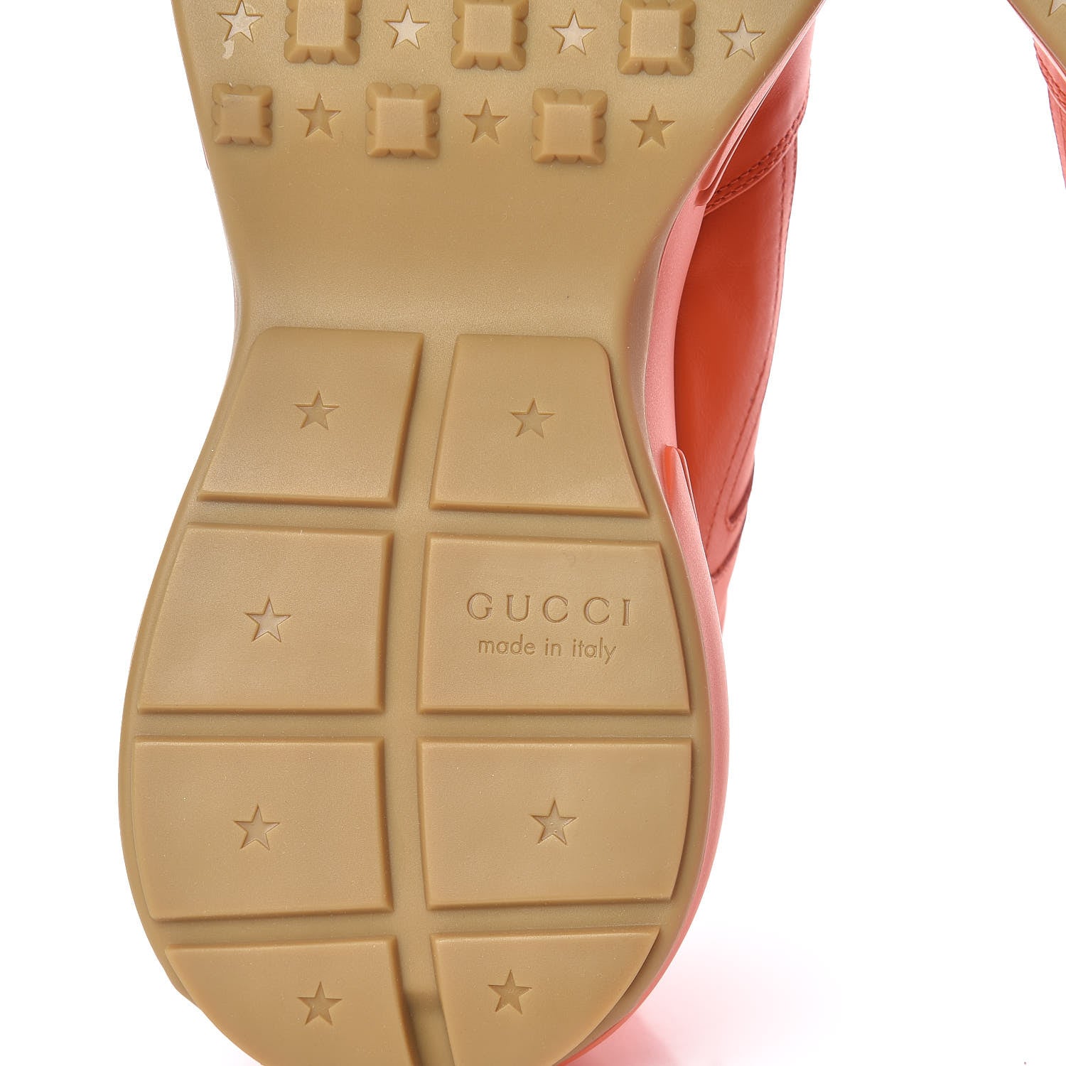 Gucci X SEGA Calfskin Logo Mens Rhyton Sneakers 12 Deep Orange 7 of 10