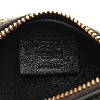 Fendi Fabric Jacquard FF 1974 Nano Fendigraphy Hobo Charm Tobacco Moro 6 of 10