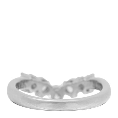 Mikimoto Platinum Diamond .72ct Curved Band Ring 50 5.25 3 of 4