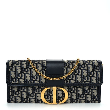 Christian Dior Oblique 30 Montaigne Chain Pouch Blue 1 of 11