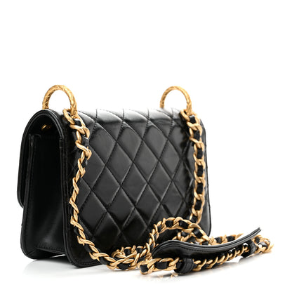 Chanel Calfskin Quilted Mini Coco Ring Flap Black 3 of 10